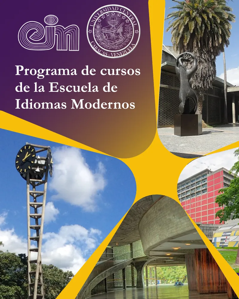 Progama de cursos de la Escuela de Idiomas Modernos UCV